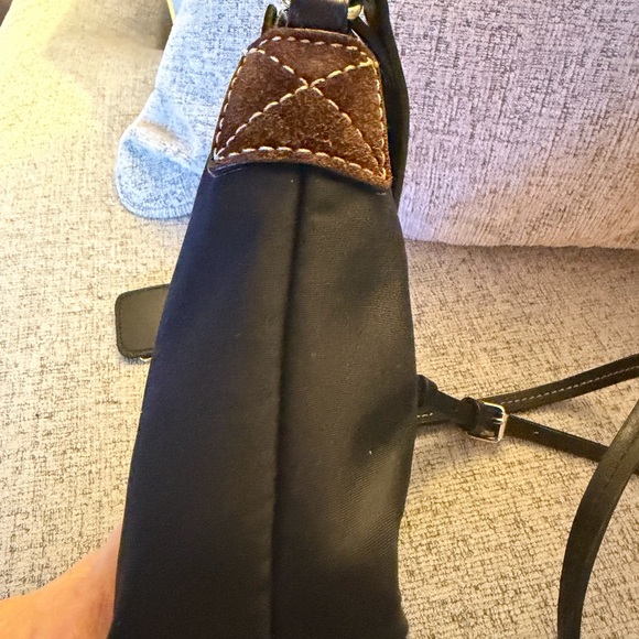 Dooney and Bourke Black Nylon Crossbody Bag with logo charm 9x7 - Picture 9 of 10